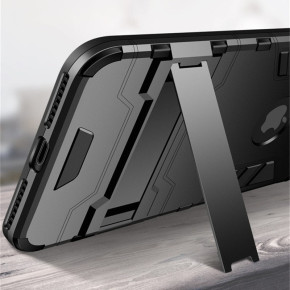 Луксозен силиконов гръб ТПУ Hybrid Heavy Duty Deffender със стойка за Apple iPhone 6 4.7 / Apple iPhone 6s 4.7 черен
